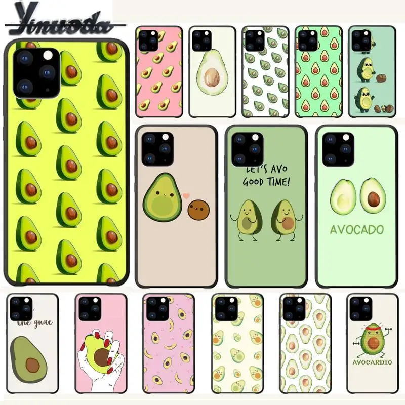 Yinuoda милый авокадо еда шаблон Роскошный чехол для телефона чехлы Iphone 5s Se 6 6s 7 8 Plus X