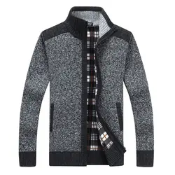 2019 осень зима новый мужской толстый свитер пальто мужской лоскутный свитер верхняя одежда Повседневный приталенный свитер куртка J658