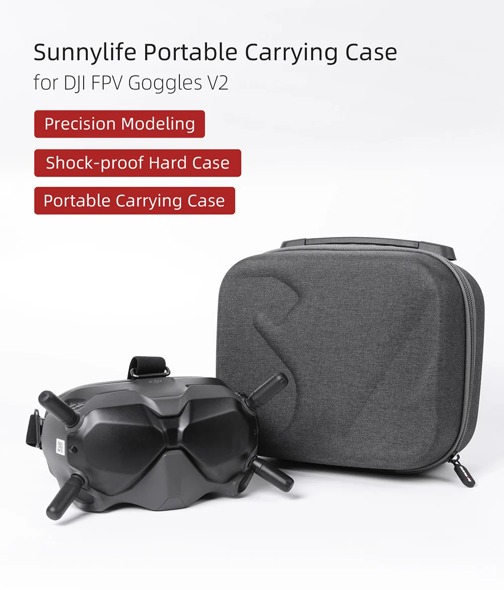 IGEMY For DJI Goggles VR Glasses Case Hard Carrying Bag Hardshell Housing PU Storage Bag 