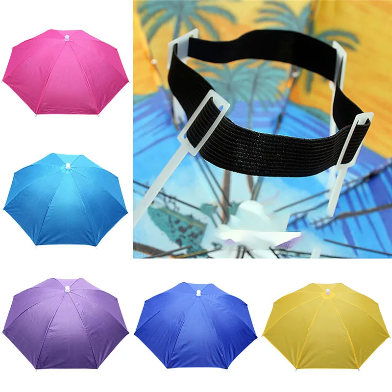 55 см рыбалка Кепки Спортивная шляпа зонтик в форме Пеший Туризм пляжный отдых на природе головной убор шляпа шляпы камуфляж складной солнцезащитный козырек зонт