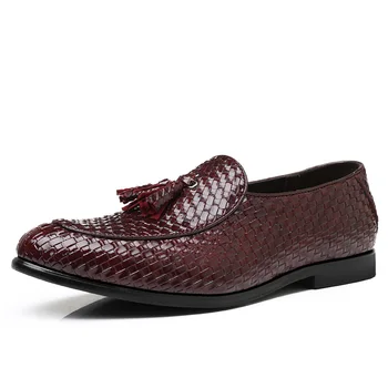 

NXY Men Shoes Loafers Comfortable Man Casual Shoes Big Size 6-13 Slip On Dress Flats Tassel Round Toe Brand Driving Footwear