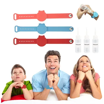 

Reloj Mujer Mens Watch Adult Kid Liquid Wristband Hand Dispenser Handwash Gel With Whole Sanitizing 3pcs Relogio Zegarek Damski