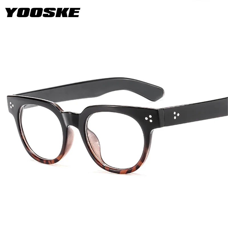 YOOSKE круглые очки, оправа для женщин и мужчин, оптическая градиентная оправа, очки для компьютерных игр, прозрачные линзы