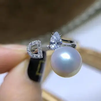 

S925 Sterling Silver Finger Ring Settings Adjustable Ring Findings Jewelry Parts Fittings Accessories for Pearls Agate Jade