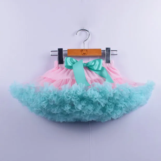 pink and blue Юбка-пачка для маленьких девочек пышная детская Балетные Костюмы детская юбка-американка для маленьких девочек Юбки для женщин принцессы из тюля для танцев Юбки для женщин для Обувь для девочек дешевые - Цвет: pink and blue