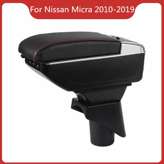 

CAR ARMREST FOR Nissan March Micra MK4 IV 2010-2019 Car Accessories Console Box Center Arm Rest With Cup Holder Ashtray