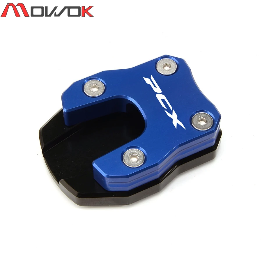 Baosity Motorcycle Kickstand Side Stand Extension Pad for Honda PCX 125/150 2018 Blue 