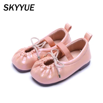 

Spring Kids Princess Shoes Baby Girls Bow Ballet Flats Children Pu Leather Dress Shoes Toddler Sweet Shoes Brand Mary Jane 2020