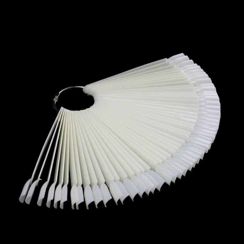 

Nail Beauty Tool Set 50 PCs Fan-shaped Color Card Beginners Practice Color Card Nail Polish Glue Model Color Card