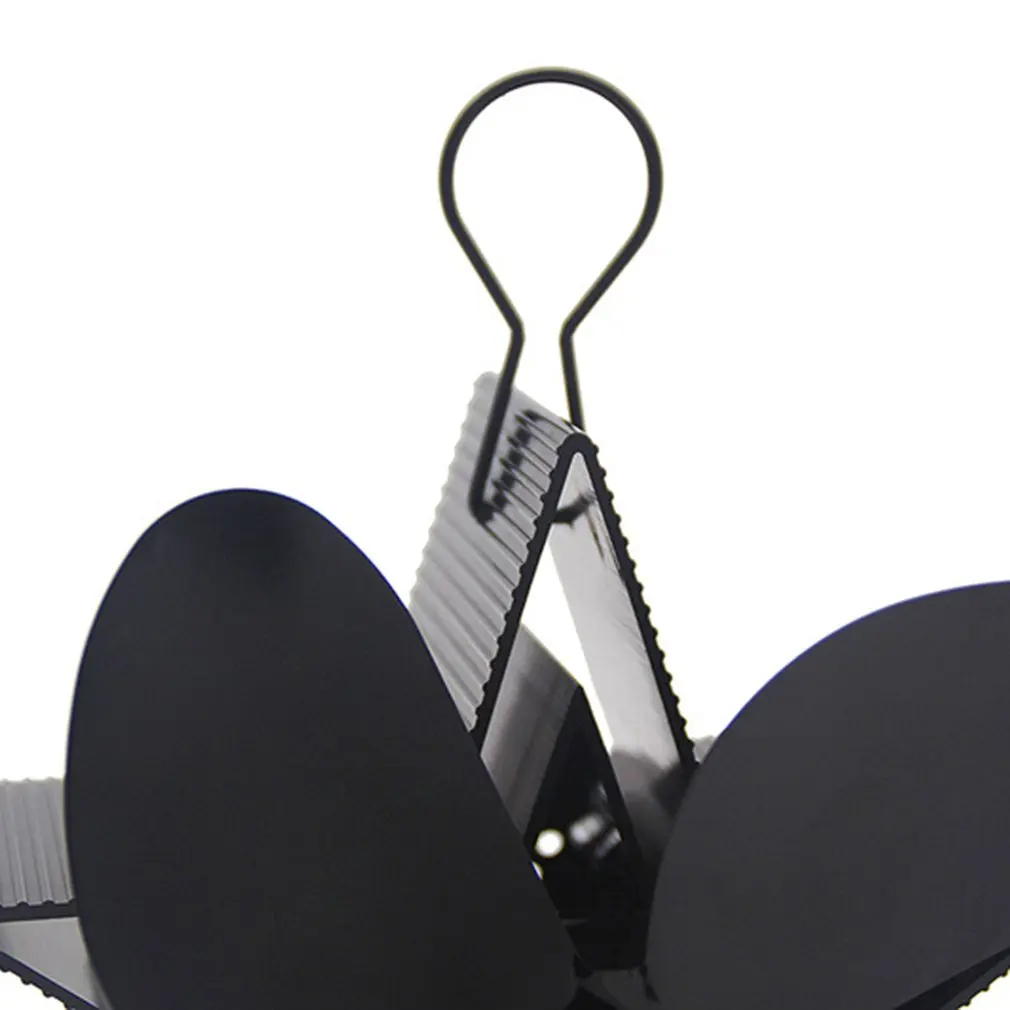 Fireplace Fan 4 Leaf Metal Blower Environmental Protection Energy Saving Heat Power Fan Fireplace Fan
