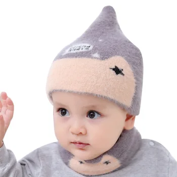 

Winter Warmer Scarf Star Print Hat Infant Collar Scarves Neckerchiefs Headwear Set Baby