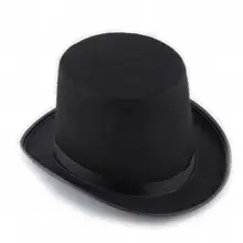 Black Satin Hat Magician Top Hat Equestrian Hat Top Hat Jazz Hat Stage Drama Musical And Other Festival Performance Foreman Hat