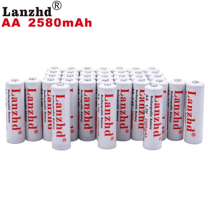 2-36 шт. батарея AA 1,2 V батарея Pro AA 2580mAh 1,2 V Ni-MH для игрушка-фонарик предварительно разогреваемая аккумуляторная батарея AA реальная емкость