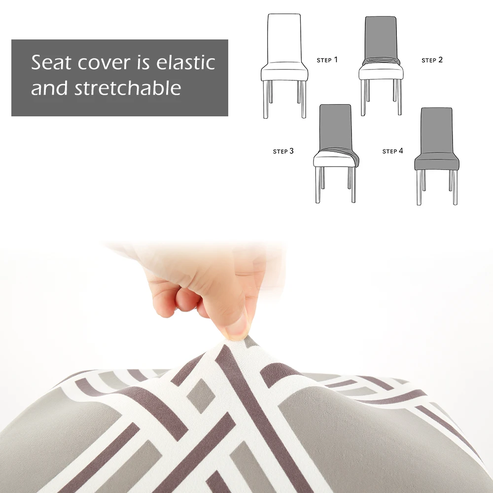 Эластичный обеденный стул крышка съемный чехол для мебели с цветочным принтом моющаяся мебель для банкетов стулья пылезащитные чехлы