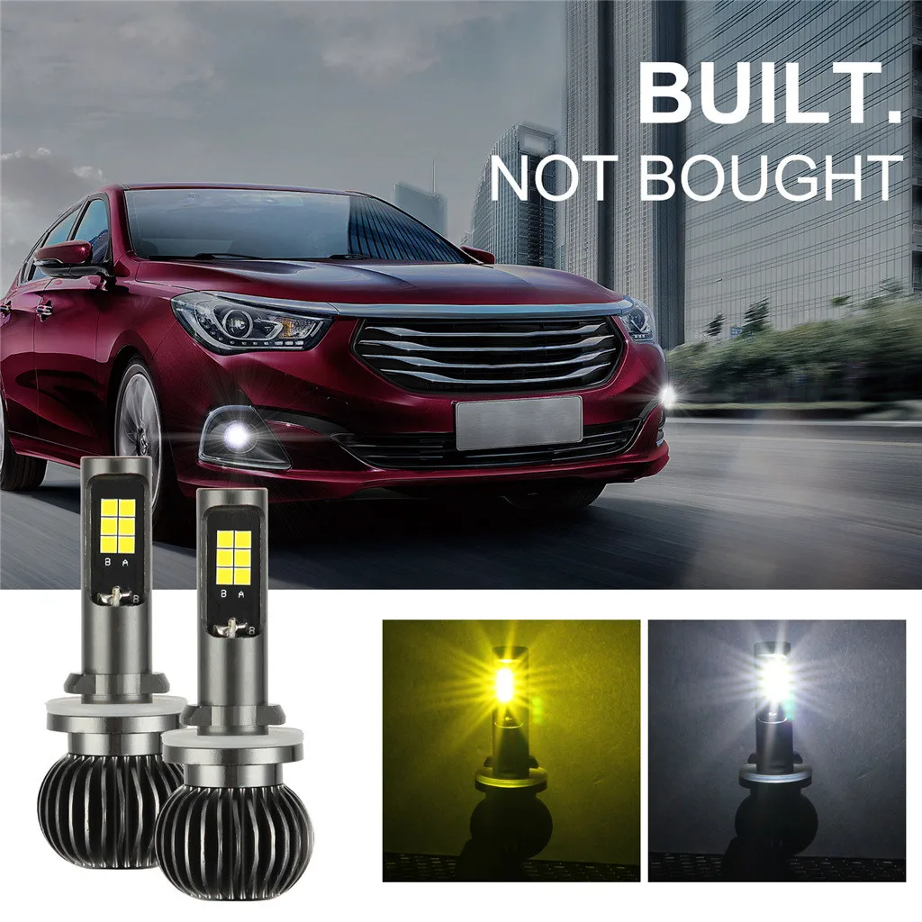

White/Yellow LED Light 880/881 CSP Bulb Dual Color Kit For Fog Light Car 1Pair For Car Truck Suv Fog Lamp Position