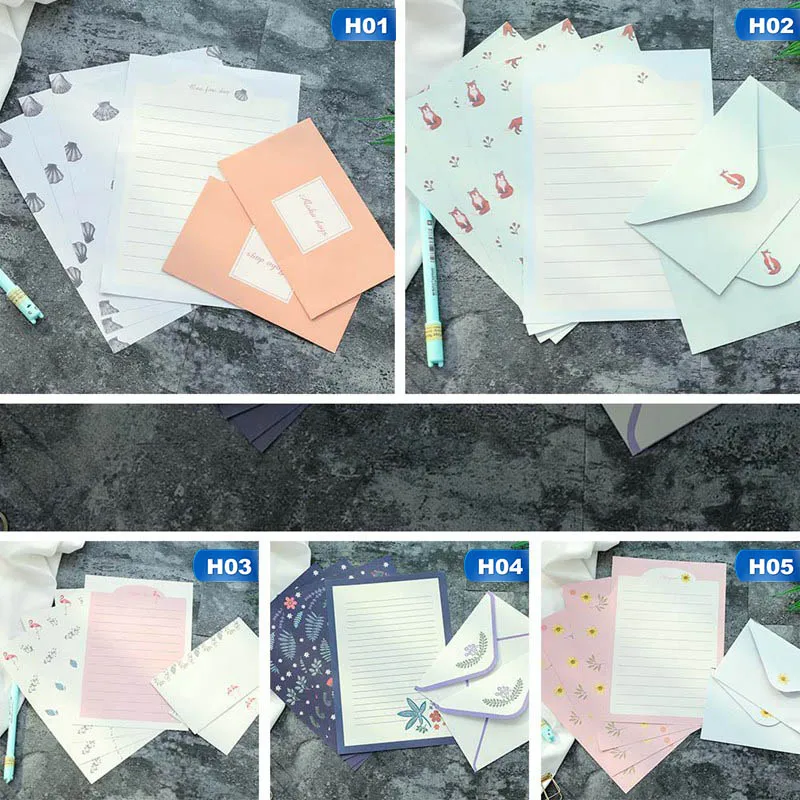Kawaii and Cute Korean Stationery Letter Envelope Paper Creative Aesthetic Little Fresh