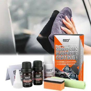 

100% Glass Cleaning Kit Rear-view Mirror Hydrophobic Oleophobic Coating Kit Dual Function Long-lasting Safe Environmentally