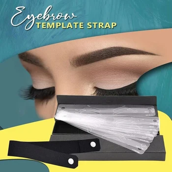 

12 Styles Eyebrow Stencil For Microblading Brow Shaping Template Eyebrow Design Shaper With Belt Beauty Tools Accessories Gifts