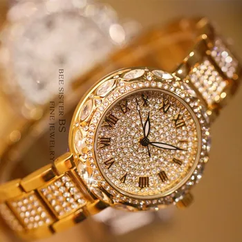 

Fashion Luxury Brand Quartz Women Watches Elegant Casual Dress Watches Gold Ladies Watch Montre Femme Relogio Feminino