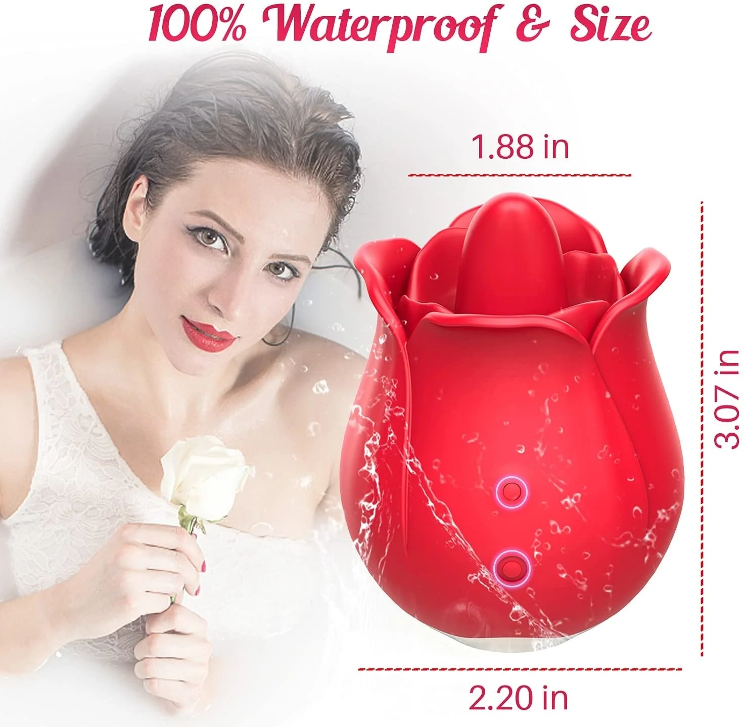 Rose Clitoral Vibrator With Licking And Pulsing Functions_voghion.com