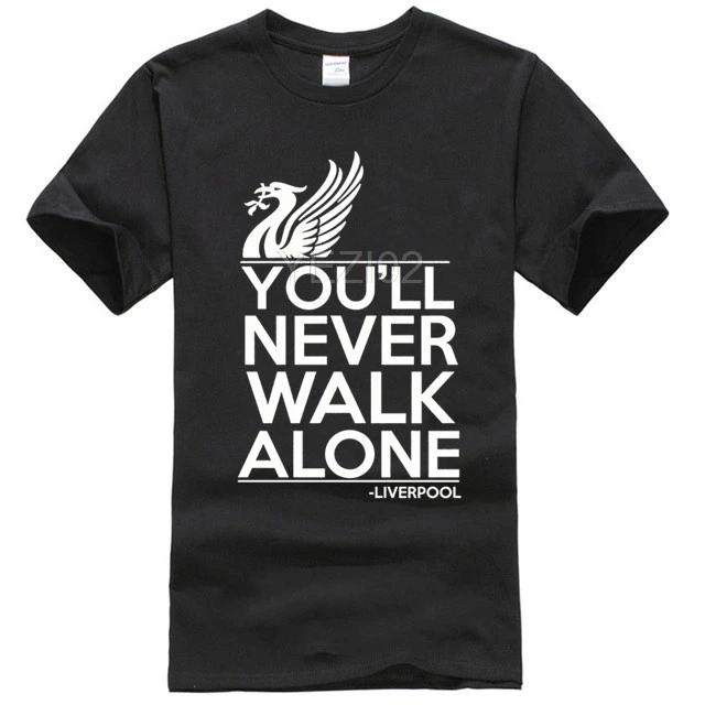Ливерпуль футболка you'll never walk alone футбол Фан Клуб YNWA Мужская Подарочная футболка - Цвет: black