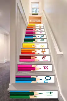 

3d Color Paint Brush Stairs Subsidies Diy Refurbished Sticker Corridor Steps Can The Move Water Subsidies