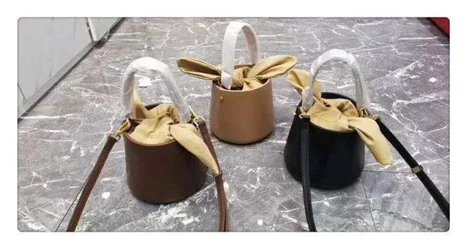 

2019 New Style Butterfly Dish Knot Bucket Bag Non-mainstream Genuine Leather Hand Shoulder Bag Retro Fashion WOMEN'S Cow Leather