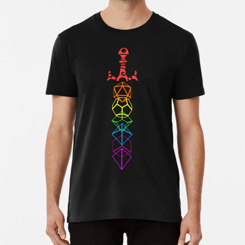 

Dice Sword LGBT Pride Inspired Tabletop RPG Gaming T shirt dungeons and dragons dnd d and d dungeons dragons dungeons dragons