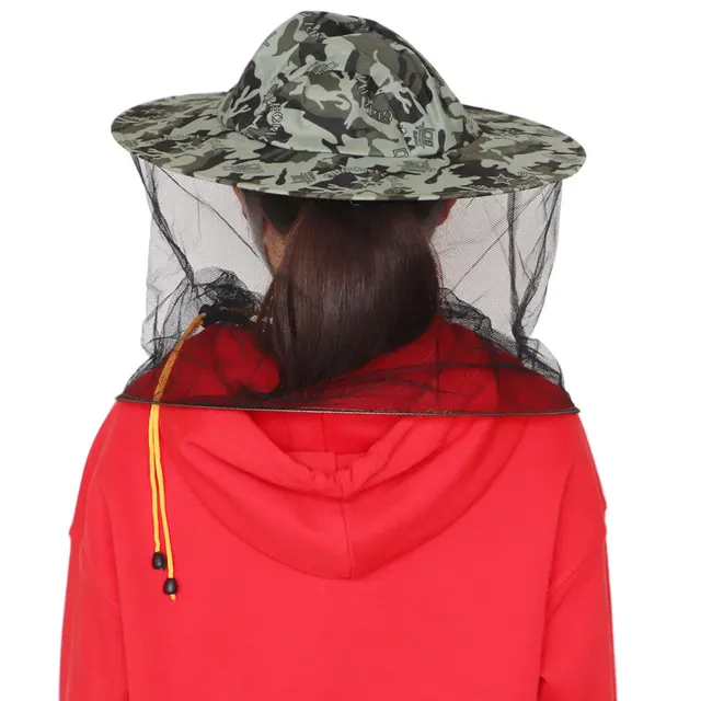 Méhészeti Kalap Szúnyog Álcázás Méh Rovar Háló Fátyol Halászsapkák Arc Fej Nyakcsomagoló Védő Ötpontos Csillag - Image 4