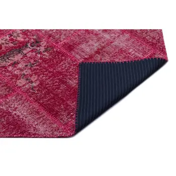 

Handmade Red Vintage Overdyed Patchwork Area Rug 120x180 Cm-3'11''X5'11''