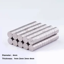 20/50/100pcs Dia 4mm SmCo Magnet High Temperature Resistant 350℃ Super Strong Magnet Thickness 1mm 2mm 3mm 4mm