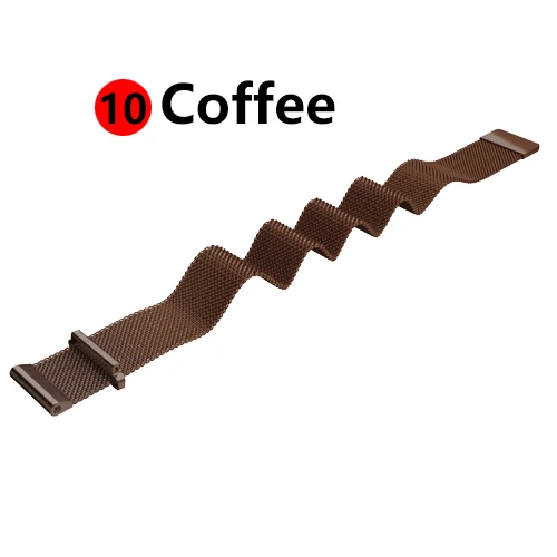 10 Coffee 22 мм ремешок для часов samsung galaxy watch 46 мм 42 мм active 2 gear S3 Frontier ремешок Milanese Amazfit bip huawei watch GT ремешок 20 - Цвет ремешка: 10 Coffee