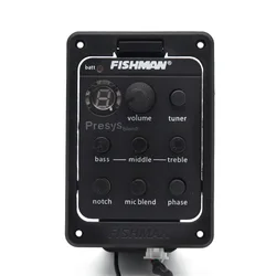 5pcs Top Quality FISHMAN Presys 301 Mic Blend Dual Mode Preamp EQ Tuner Piezo Pickup Equalizer Guitar Accessories