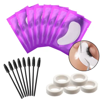 

200 pairs Eyelash Extension Paper Patches Makeup Brushes Tools Under Eye Pads for Grafting Eyelash Tape Eye Gel Sticker Wraps