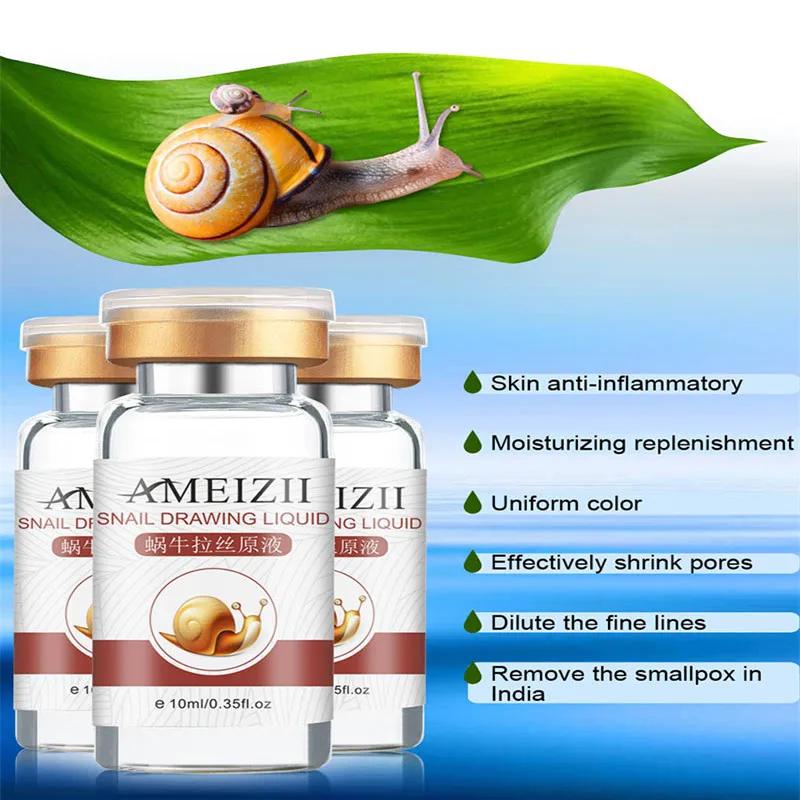 10 мл Ameizii Snail Essence Care увлажняющая Омолаживающая эссенция косметика для лица