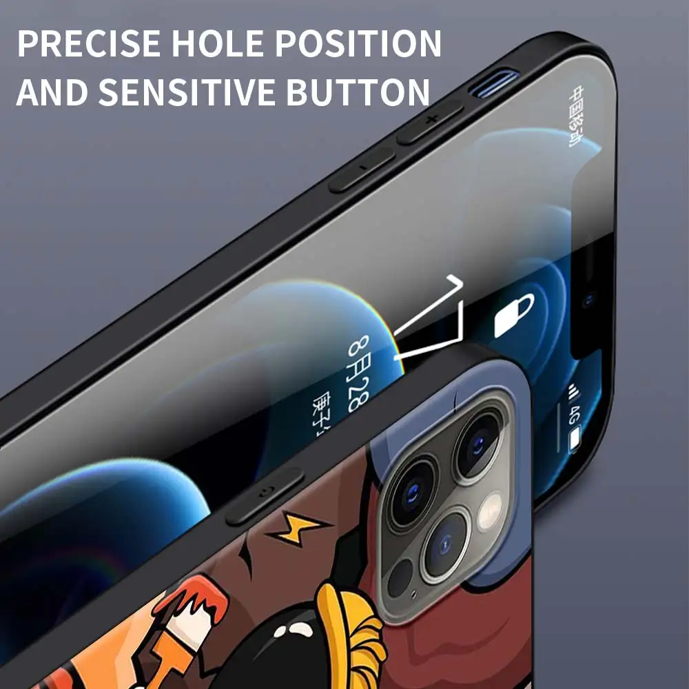 Star Astronaut Cute Case For Apple iPhone 11 13 12 Pro 7 XR X XS Max 8 6 6S Plus 5 5S SE 2020 13Pro Black Phone Cover Capa