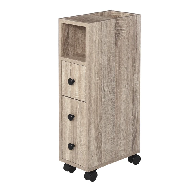 kleankin Narrow Bathroom Storage Cabinet with Drawer and 5 Tier