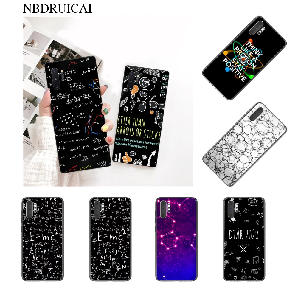 

NBDRUICAI Symbol Math Science Physics Formulas Phone Case for Samsung Note 3 4 5 7 8 9 10 pro J7 J8 2018 J4 J6 Plus