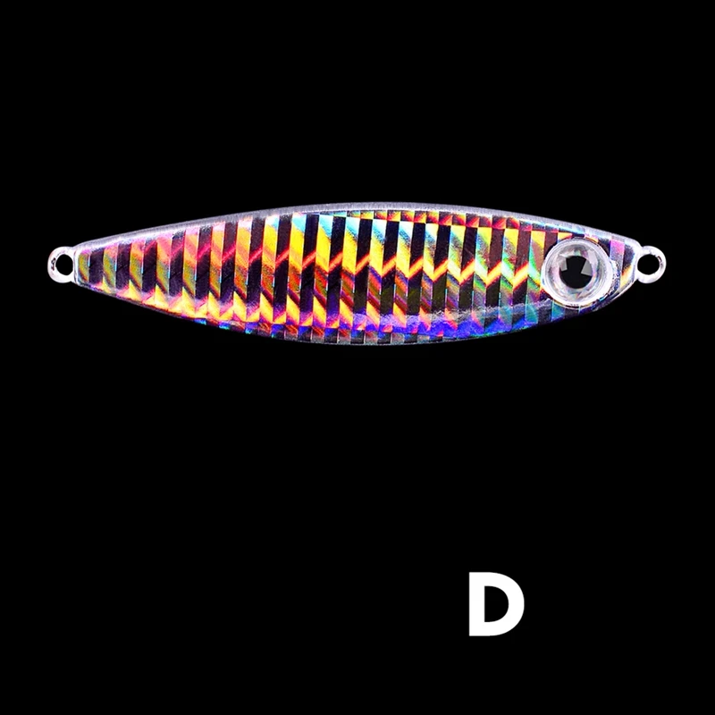 7 г 45 мм 7 цветов рыболовная искусственная приманка металлическая джигггинг ложка приманка рыболовные аксессуары без крючков - Цвет: D