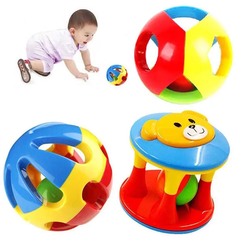 

2pcs/set Kids Baby Rattle Toy Cute Handbell Toys Baby Intelligence Training Grip Ability ToyHand Shake Bell Ring Educational
