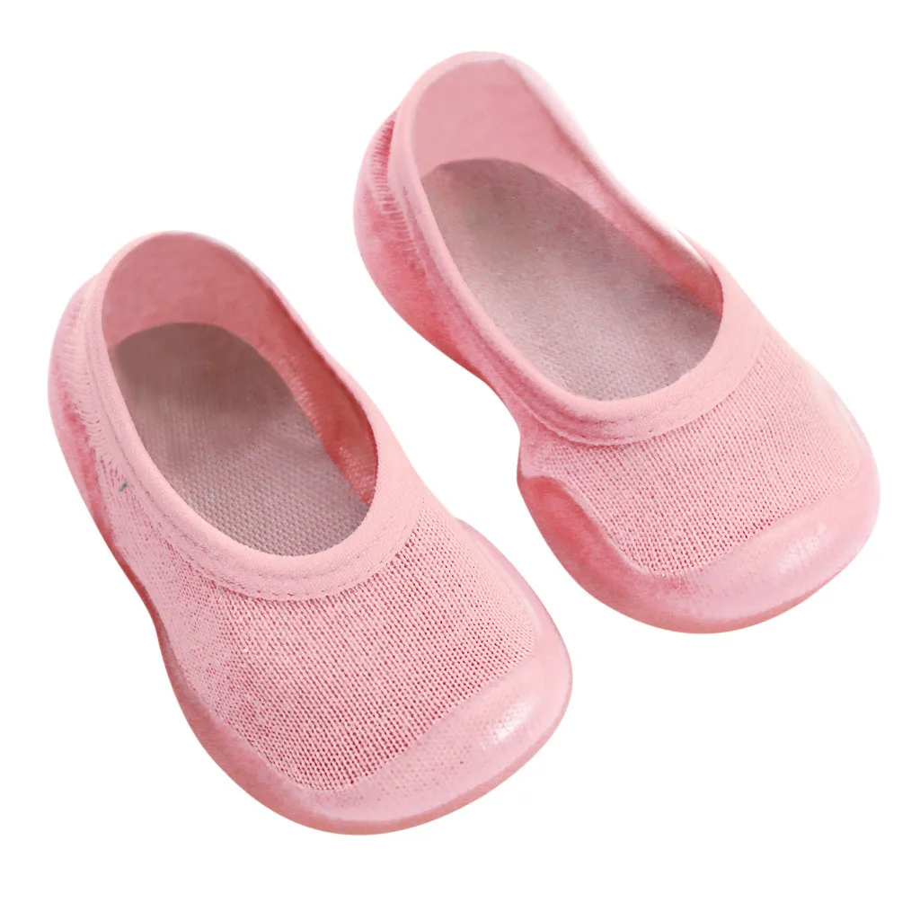MUQGEW/новые стильные носки для детей однотонные носки для новорожденных девочек мягкая резиновая обувь, Тапочки, носки# ES