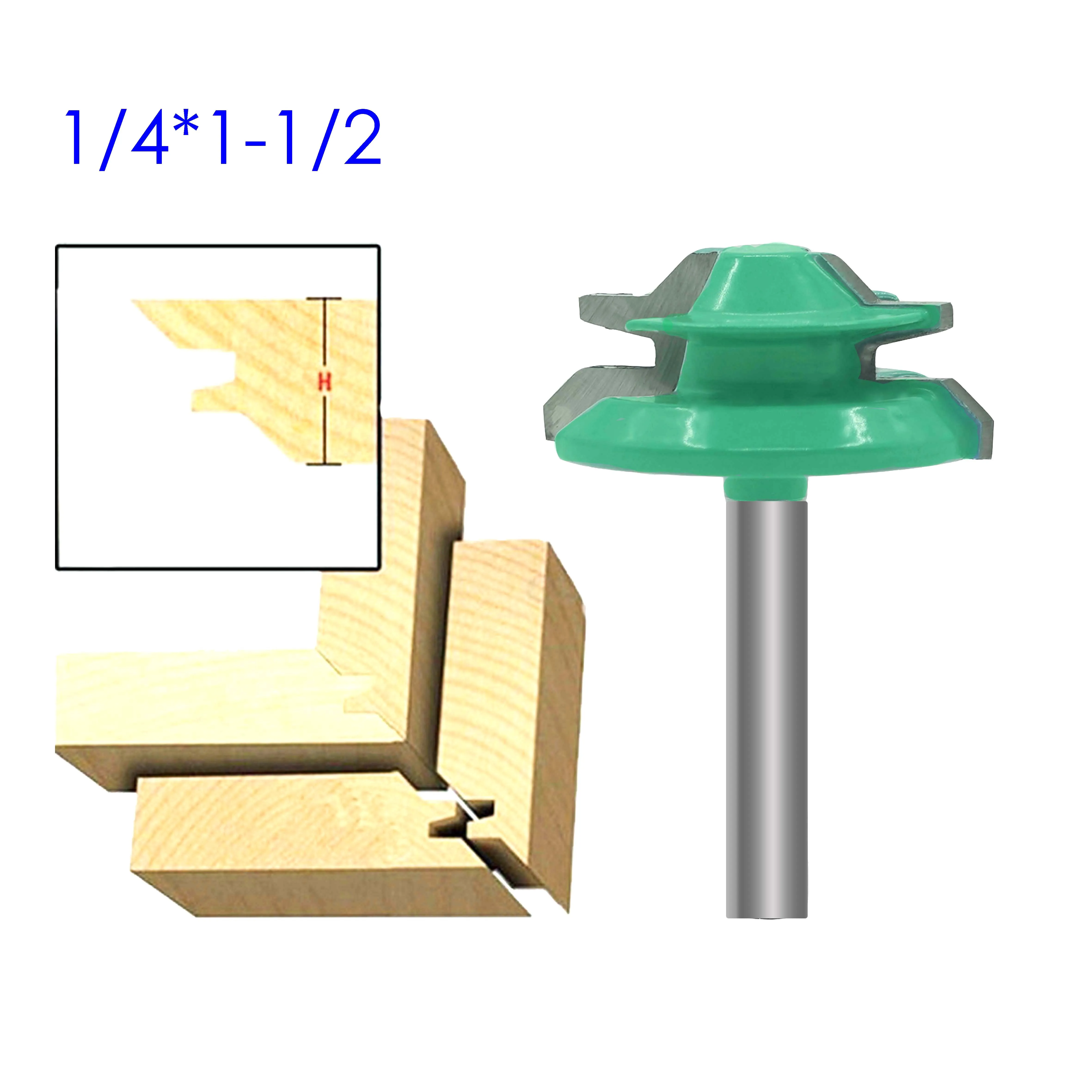 

Small Lock Miter Router Bit Anti-kickback 45 Degree 1/4 Shank Tenon Cutter for WoodworkingTools wood router bit tungsten carbid