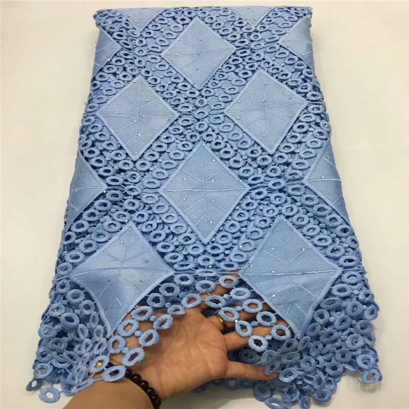 

Latest Guipure water Lace Embroiderey French African Cord Lace Fabric High Quality Nigeria Lace Fabric For Wedding EL100913