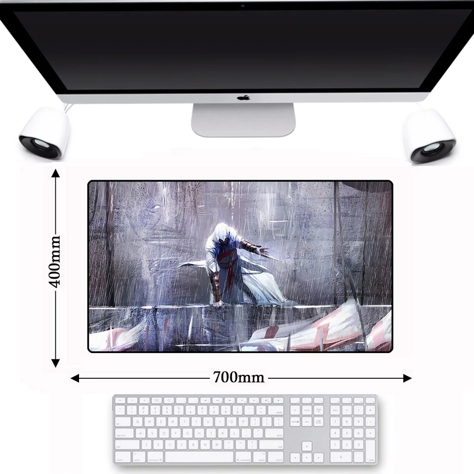 

Large Lockedge Assassins Creed Gamer PC Computer Gaming Mouse Pad Rubber Laptop Big Anti-slip Natural Play Mousepad Mice Pad Mat