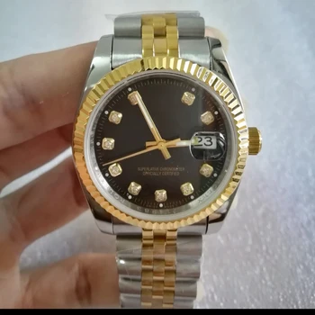 

luxury watch men AAA 36mm automatic mechanical No battery sweeping DateJUST stainless steel watches 2813 Montre Homme rolexible