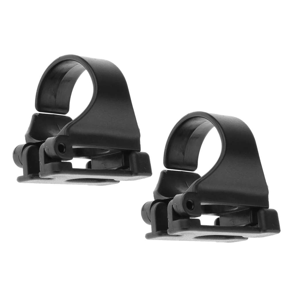 1 Pair Scuba Dive Universal Plastic Clip Snorkel Keeper Tube Holder - Black - Durability & Lightweight & Portable