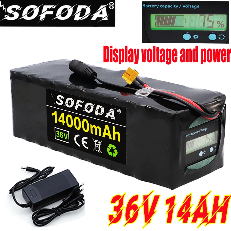 36V батарея 10S4P 14Ah Аккумулятор 1000W высокой мощности 42V 14000mAh Ebike Электрический