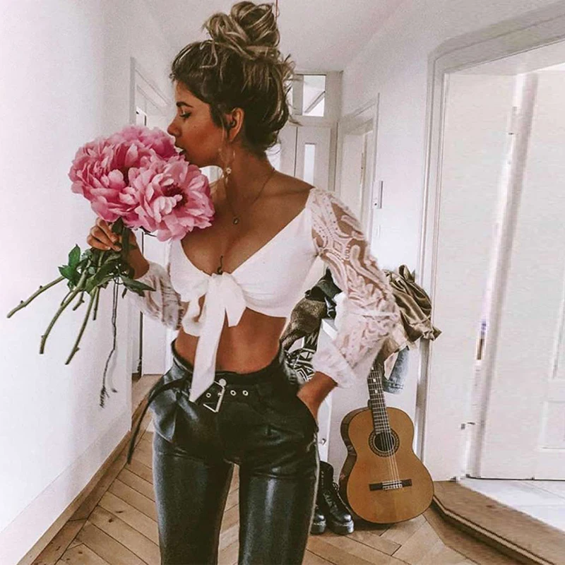 WannaThis Black Faux Leather Straight Pants With Belt Elegant Casual Women Autumn High Waist Streetwear Ladies Vintage Trousers
