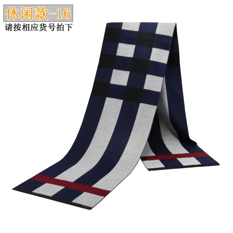 High Quality Luxury Design Men Scarf Foulard Plaid Scarves Poncho Casual Winter Scarfs Male Bufandas Hombre - Цвет: 19