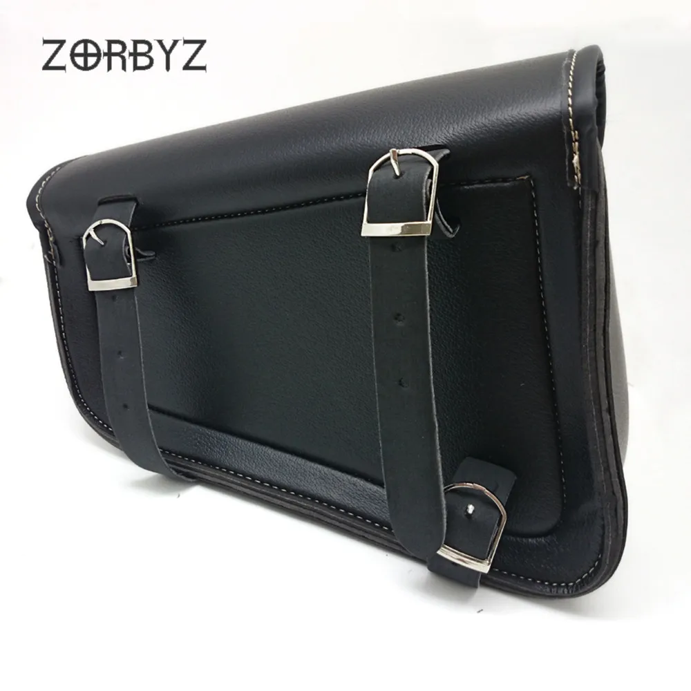ZORBYZ мотоциклетные черные седельные сумки седло инструмент сумка боковая сумка для хранения Harley Honda